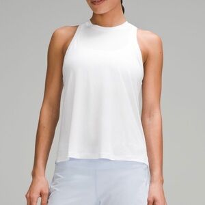 Ultralight hip length tank top .Lululemon Athletica White Tank Top